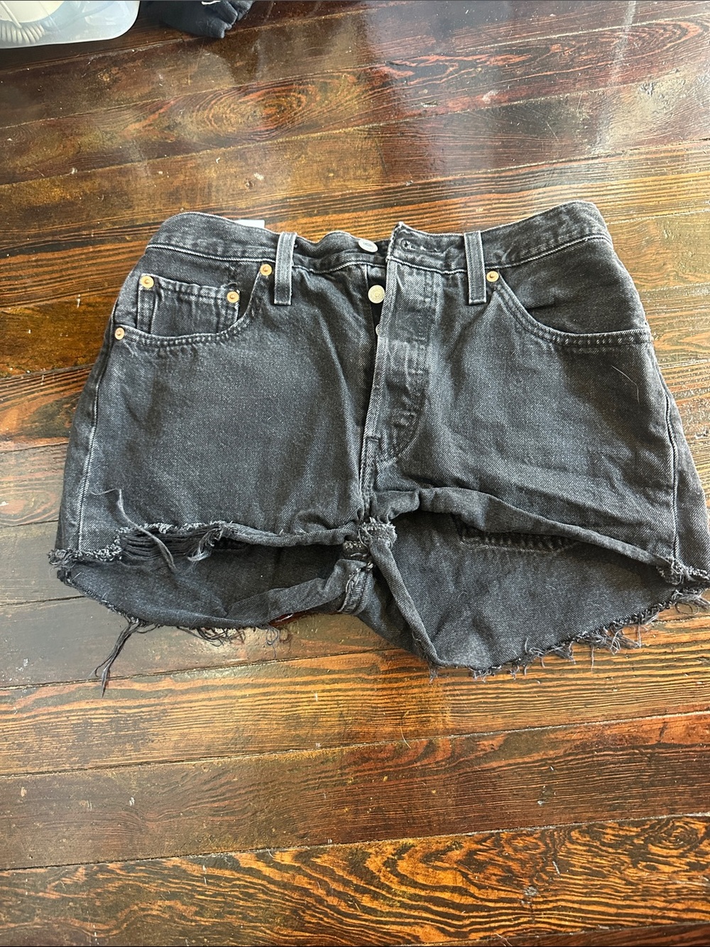 Levi’s Black Distressed Women's Denim Shorts